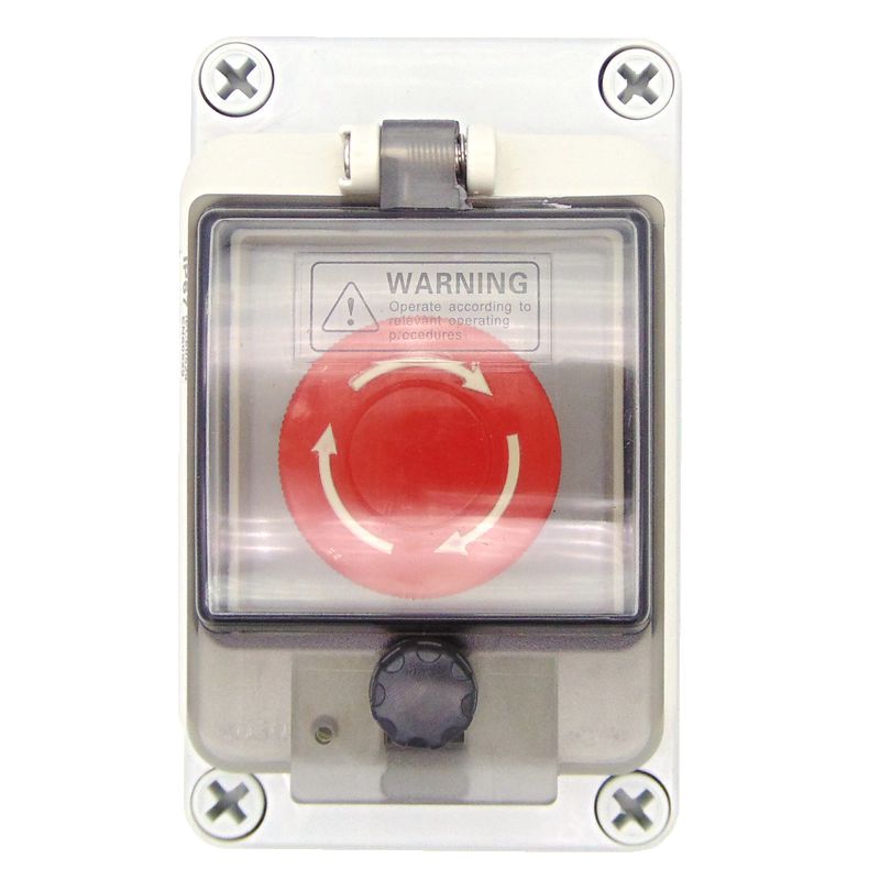 Emergency stop switch protective cover Button box Waterproof button box Waterproof switch box 22mm IP67: Red