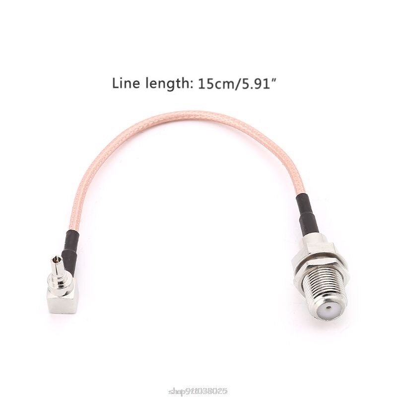 Conector hembra tipo F a CRC9, macho, ángulo recto, Cable en espiral RG316, 15cm, para módem huawei D22 20