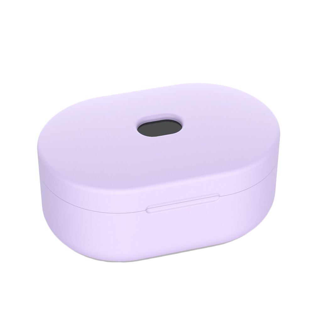 Funda de silicona para auriculares Xiaomi Redmi AirDots, carcasa para auriculares inalámbricos por Bluetooth, TWS, 1, 2 cajas: Light Purple