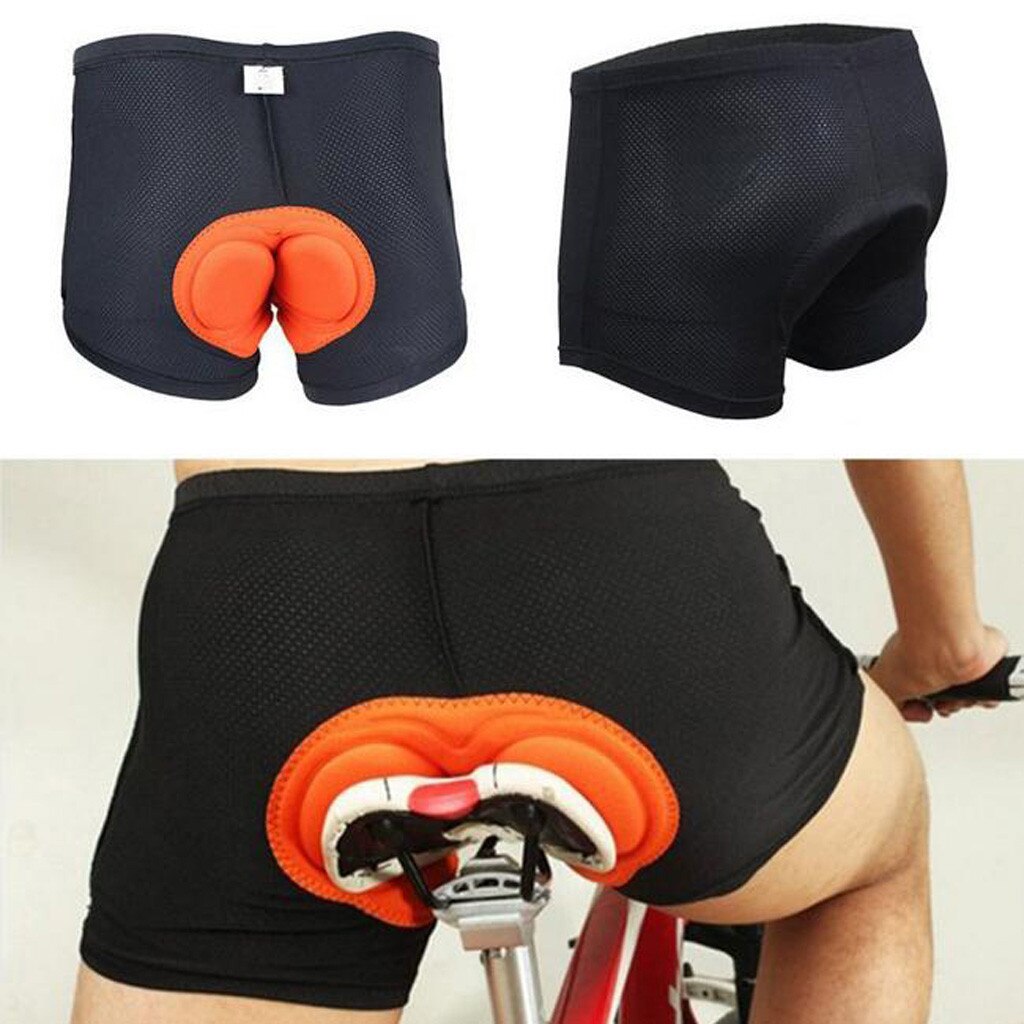 40#  cykel korte cykelshorts unisex sort cykel cykling behageligt undertøj svamp polstret cykel korte bukser: Xl