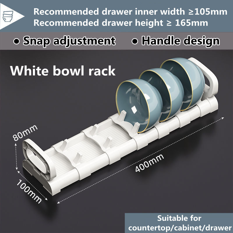 Kitchen Dish Drainer Drawer Bowl Drying Rack Organizer Cabinet Drawer Plate Holder Adjustable Dish Drying Rack over The Sink: light green