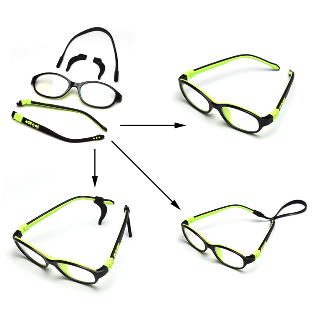 Peekaboo kids silicone glasses for children ultralight clear lens black boy optical eyeglasses for girls anti blue light