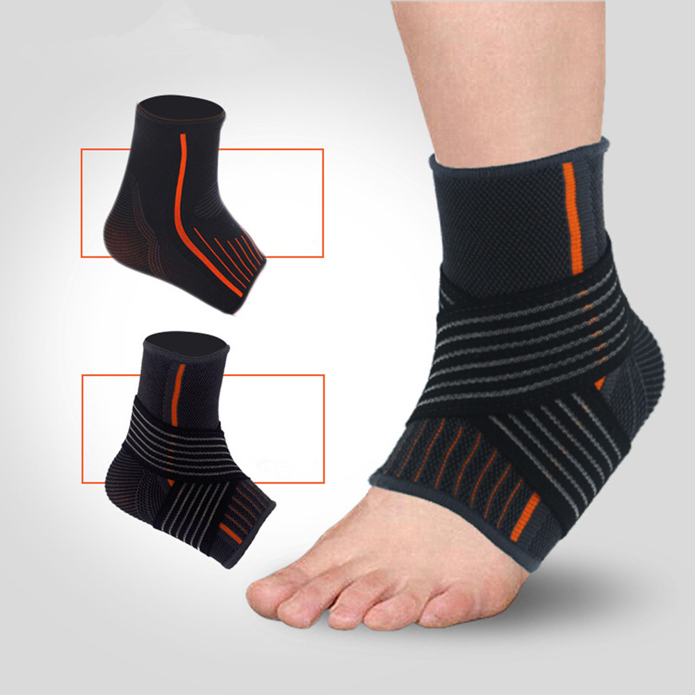 Adjustable Pressurized Bandage Ankle Support Wrist Sports Gym Badminton Ankle Brace Protector Foot Sleeves Elastic Belt #YP: S