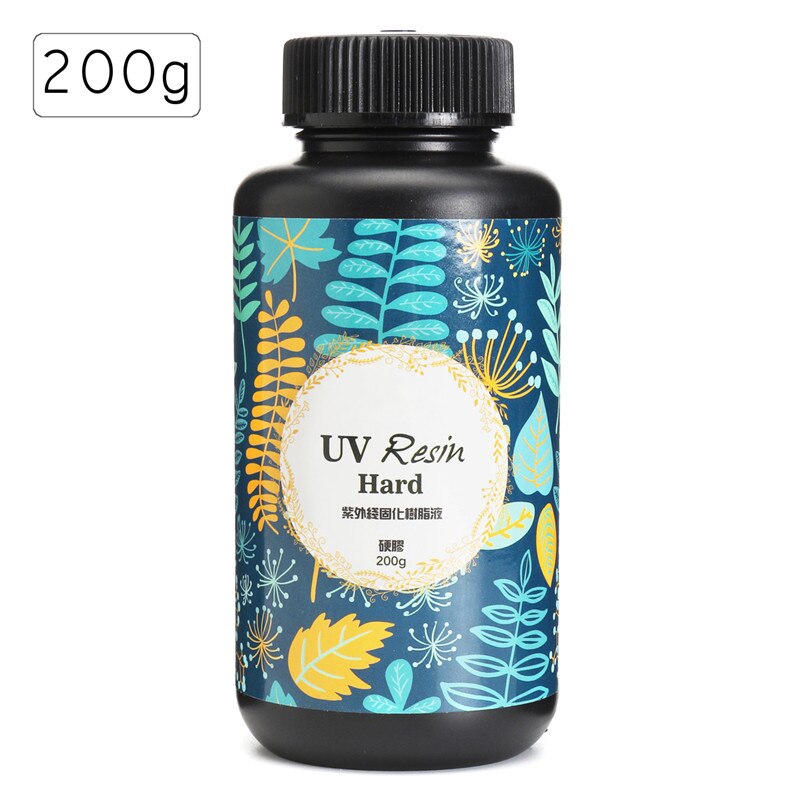 25/60/100/200g UV résine colle Gel transparent Type dur solaire Ultraviolet solidifier durcissement résine activé artisanat pour bijoux à bricoler soi-même moule: 200g