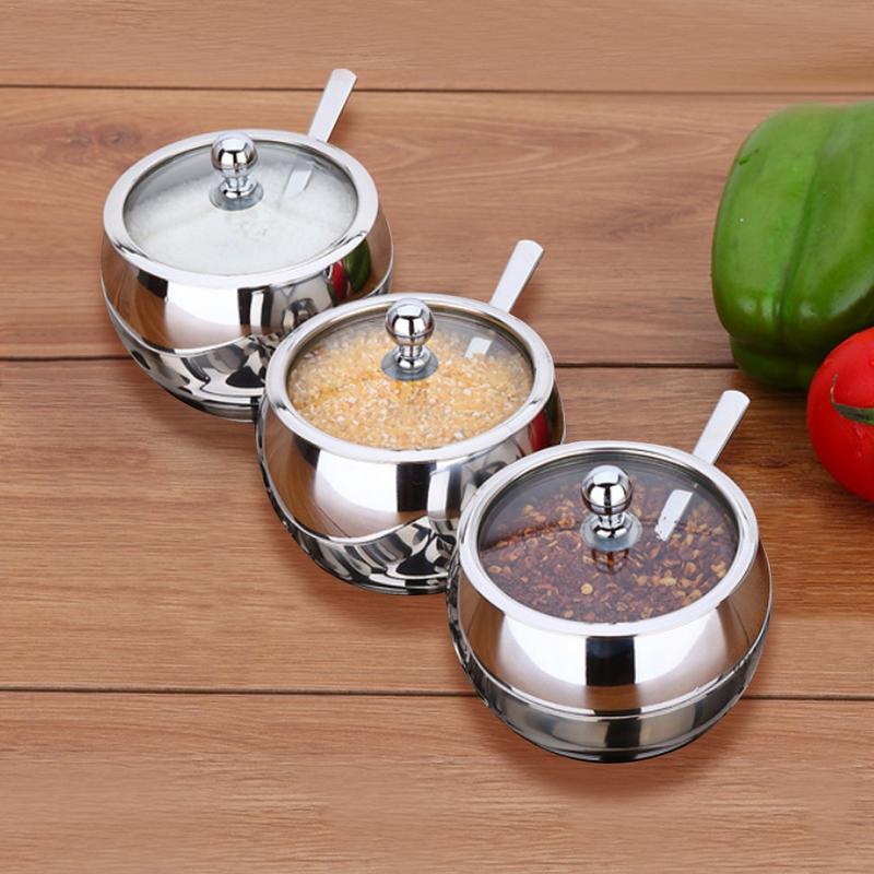 Bol à Sucre Avec Couvercle Et Cuillère 250 Ml - Céramique Et Bambou, Lavable Au Lave-vaisselle, Pour épices Et Sauces