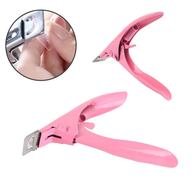 U-Vormige Valse Tips Trimmer Manicure Cutter Tool Rvs Nail Art Clipper Scissor Cuticle Nipper Cutter Pedicure
