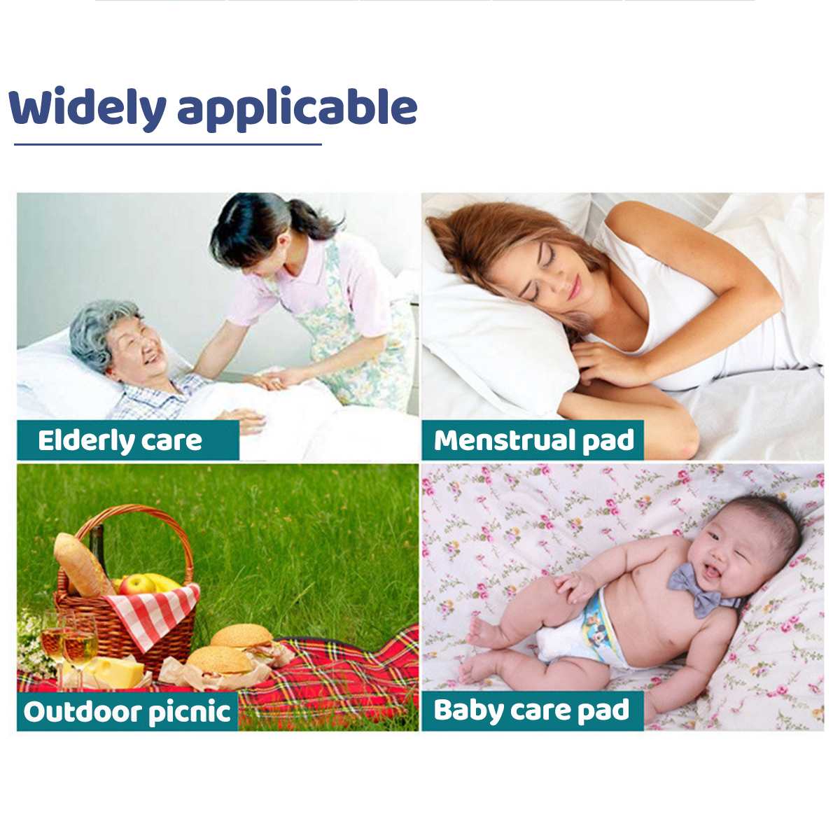 3 lag absorberer hurtigt madrasovertræk baby barn ældre inkontinens sengepude vaskbar genanvendelig bomulds madrasbeskyttelsesovertræk