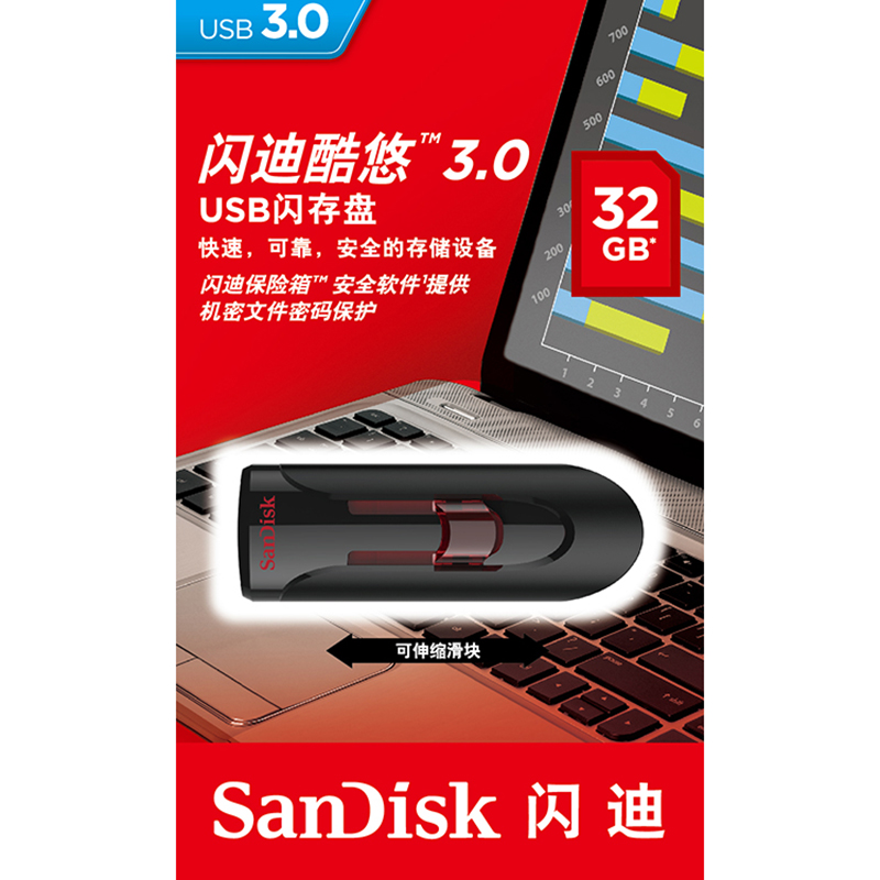 100% SanDisk CZ600 Pamięć flash USB 3.0 Pendrive 16GB 32GB 64GB 128GB Pendrive 3.0 Disk cle usb high speed