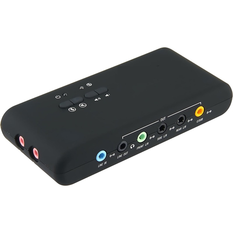 USB2.0 sound card add on cards Cmi-6206 Chipset USB 7.1 Sound Card with SPDIF & USB Extension Cable remote wake-up support