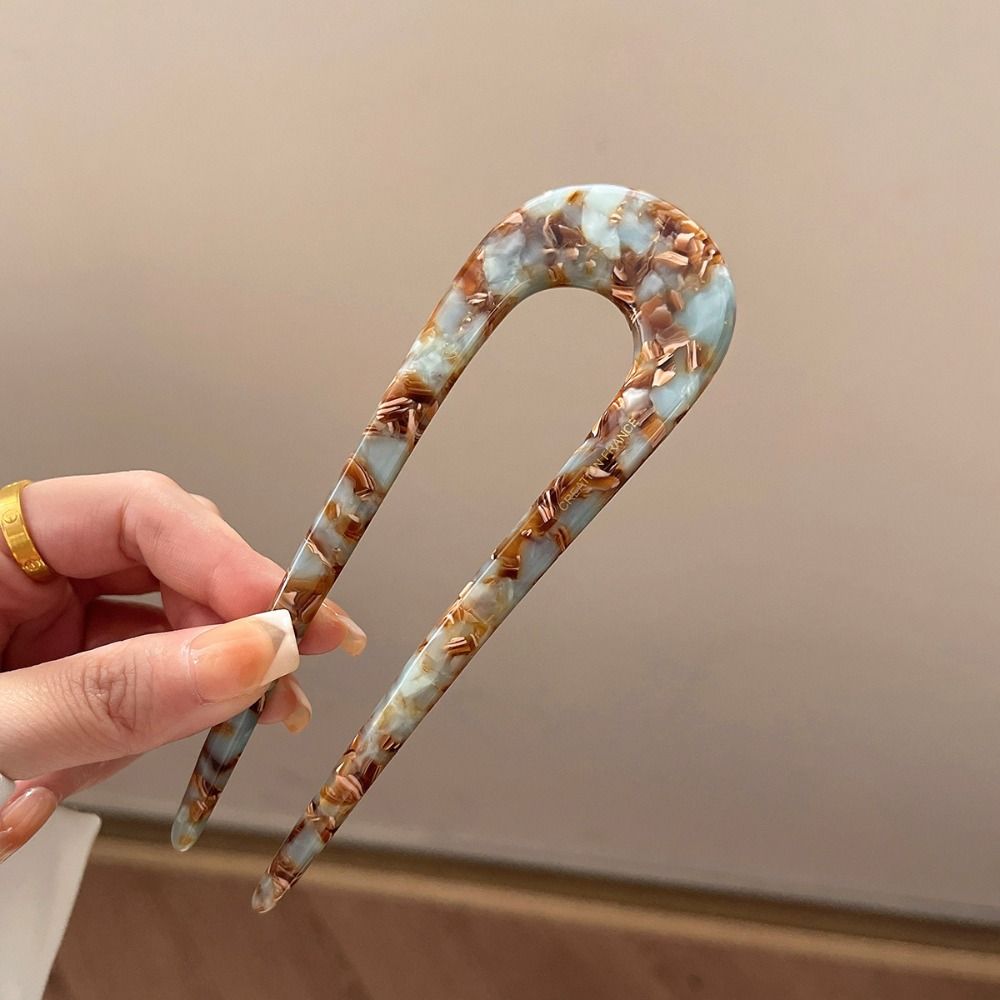 Frisur Werkzeug Haarschmuck Haar gabel U-förmige Stirnbänder Haars täbchen Acetat Kopf bedeckung Haarnadel für Frauen/Mädchen