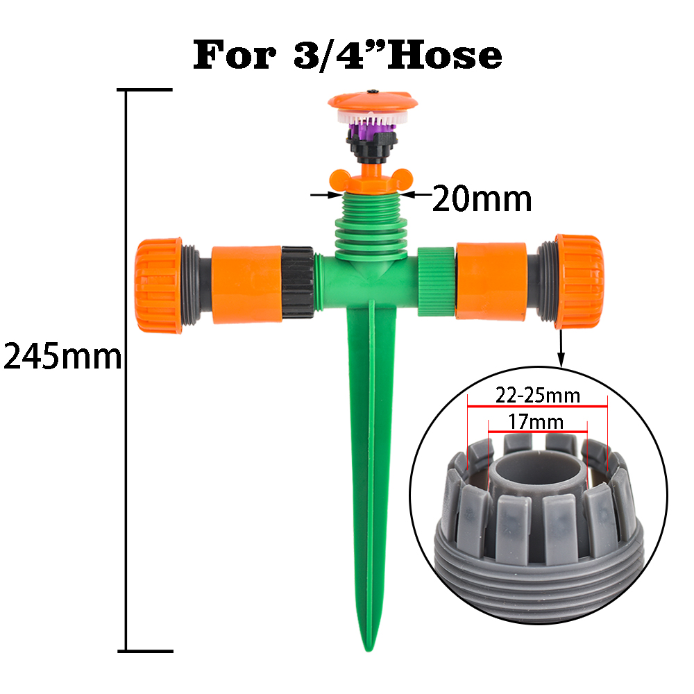 360 Graden Roterende Straalsproeiers Sproeiers 1/2 "Mannelijke Draad Tuin Landbouw Irrigatie Sprinklers Voor Besproeiing & Irrigatie: Light Grey