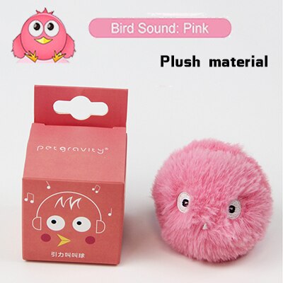 Balle d'apprentissage intelligente pour chat, jouet interactif, herbe-aux-chats, chaton: Plush-Pink