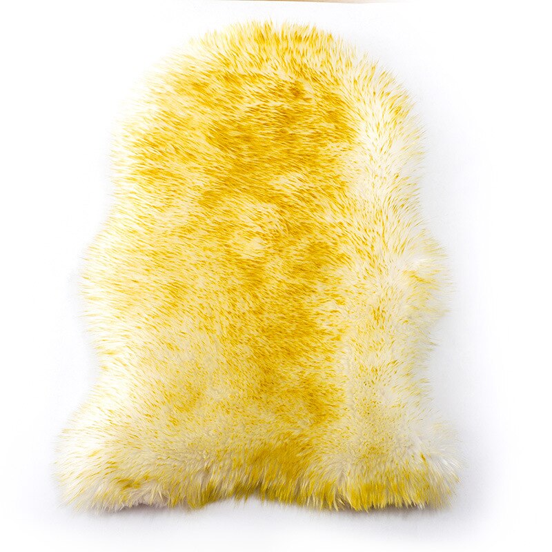 Zachte Bont Kunstmatige Schapenvacht Tapijten Stoel Cover Kussen Slaapkamer Woonkamer Bont Tapijt Vlakte Pluizige Seat Pad Wasbare Faux Mat