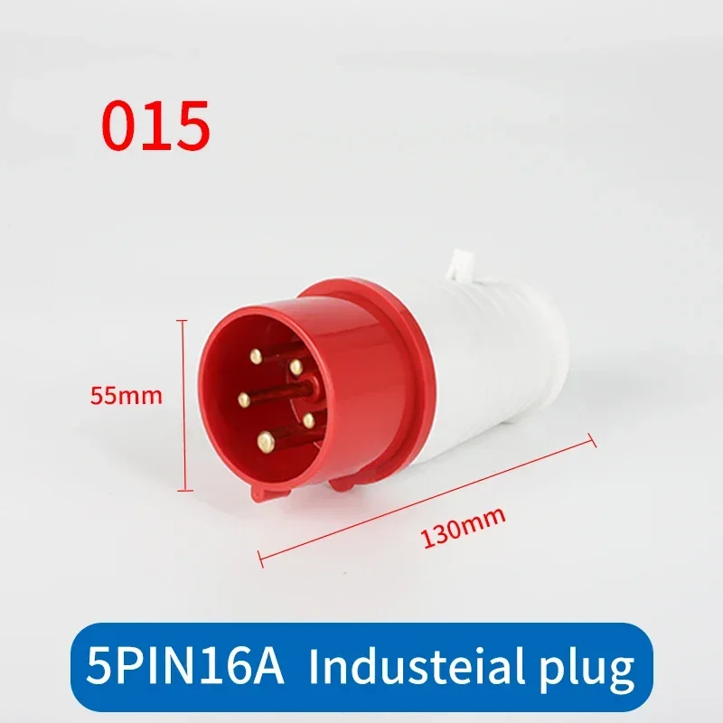 Industrial plug and socket waterproof connector 3PIN 4PIN 5PIN 16A IP44 waterproof electrical connection wall mount socket: Silver