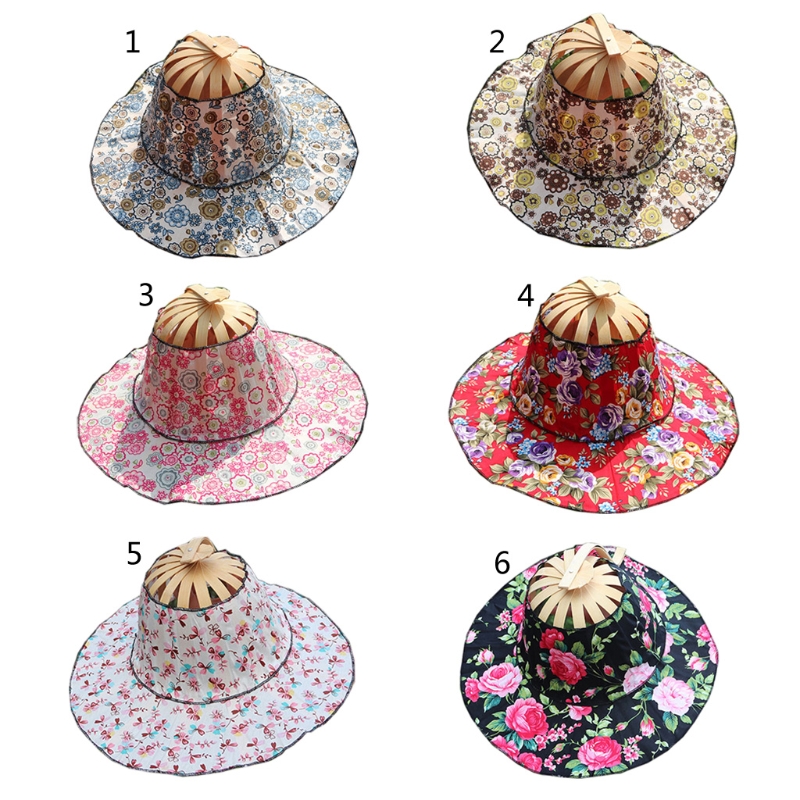 Hat for Traveling Adjustable Hat to Handheld Folding Fan Foldable Bamboo Hat and Fan Summer Beach Foldable Hat and Fan Au17 21