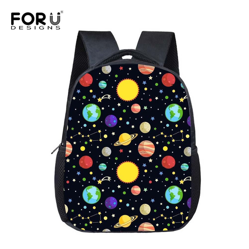 Forudesigns cartoon planeten print schooltassen voor kleine kinderen coole meisjes galaxy rugzakken kleine kinderen jongens boekentas mochila