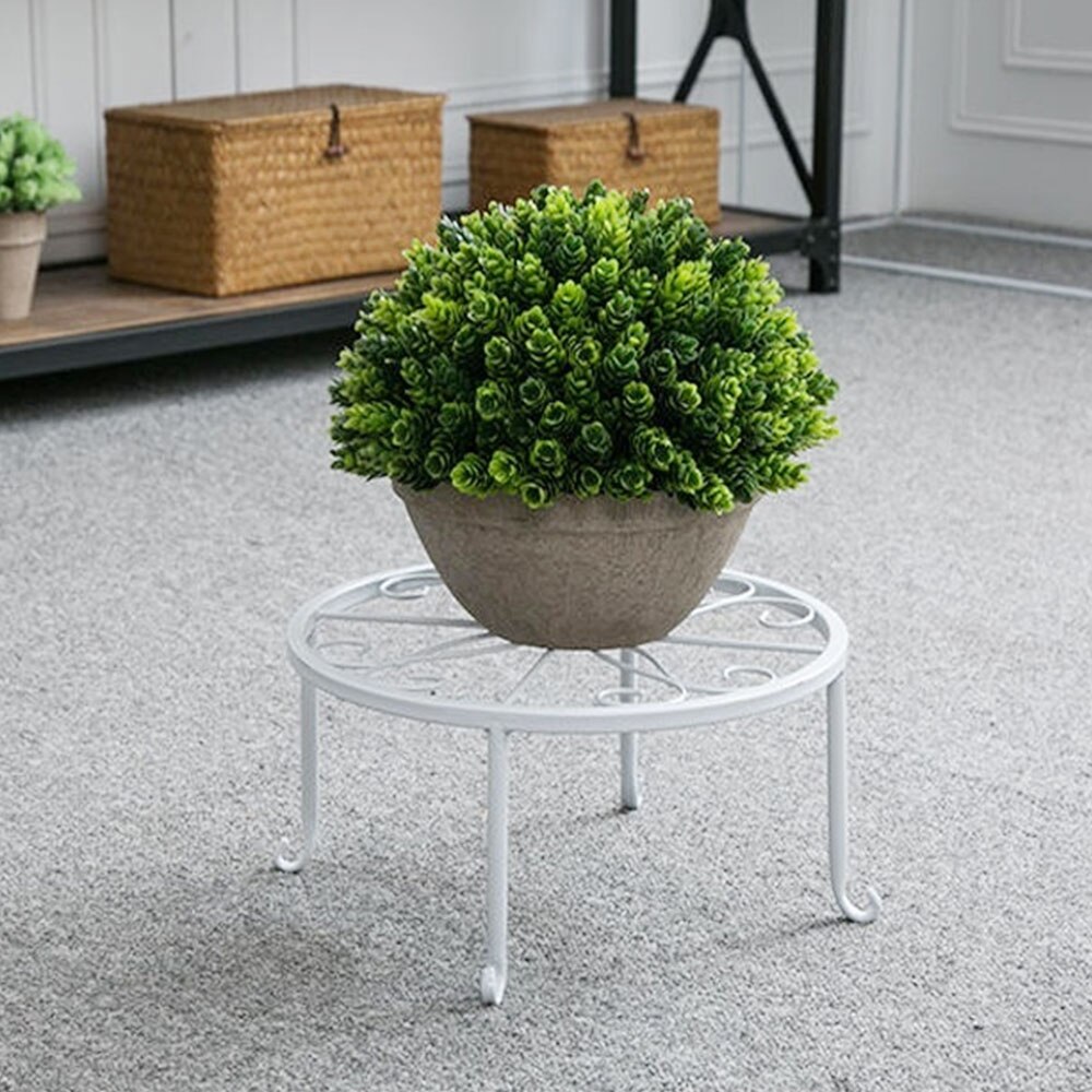 Schmiedeeisen Anlage Stehen Blume Stehen Balkon Blumentopf Gestell dauerhaft Runde Metall Regal Hause Garten Innen Anzeige Bonsai Halfter