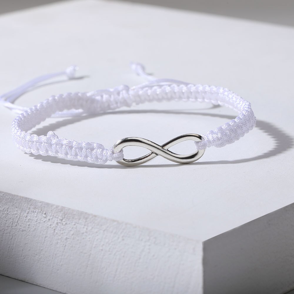 Infinity handgemaakte gevlochten armband bedels set infinity armbanden voor vrouwen infinity sieraden pulseras mujer