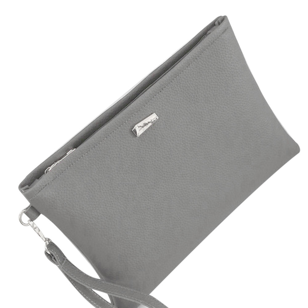 Solid Handtas Vrouwen Clutch Bag Pu Leer Vrouwen Envelop Tas Rits Avondtassen Vrouwelijke Koppelingen Handtassen # Yj: Gray