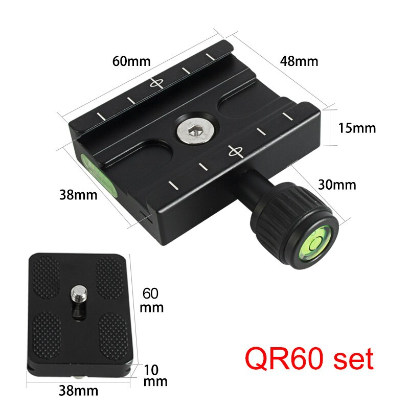 Camera clamp tripod clamp quick release clamp ball head RRS compatible adapter mount holder bracket for Arca dslr QR60 PU60 QR50: QR60  set