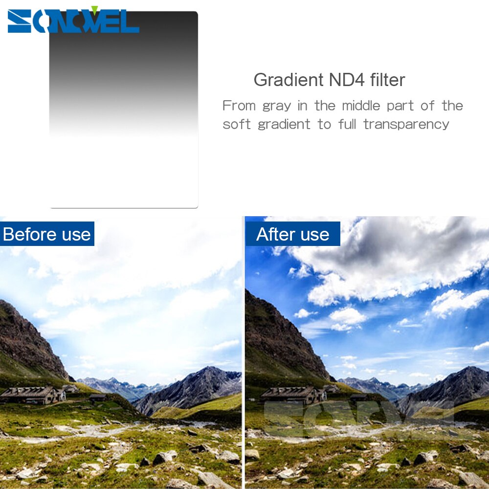 Gradiënt Neutrale Dichtheid Compleet &amp; Geleidelijke ND 2 4 8 Vierkante Filter Kit + 9 Adapter ringen voor Cokin P-serie DSLR Camera Lens