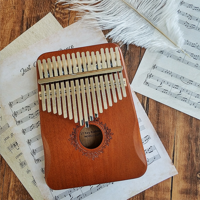 Kalimba 17 Toetsen Thumb Piano Handguard Hout Mahonie Mbira Body Muziekinstrumenten Kalimba Piano Creatieve Muziekdoos