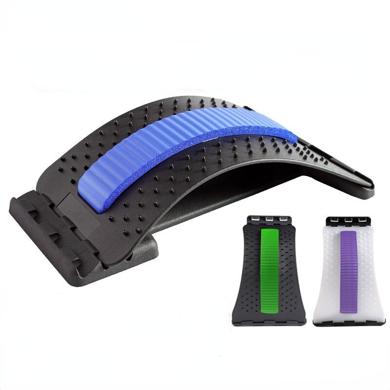 Back Stretcher Massager Magic Back Support Stretch Massage Fitness Relaxation Spine Pain Relief Orthopedic Back Lumbar Stretcher