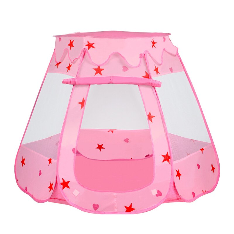 Vouwen Prinses Prince Castle Kids Tent Kids Oceaan Bal Pit Pool Speelgoed Outdoor En Indoor Baby Speelgoed Tenten Baby Meisjes fairy Huis: Pink Tent