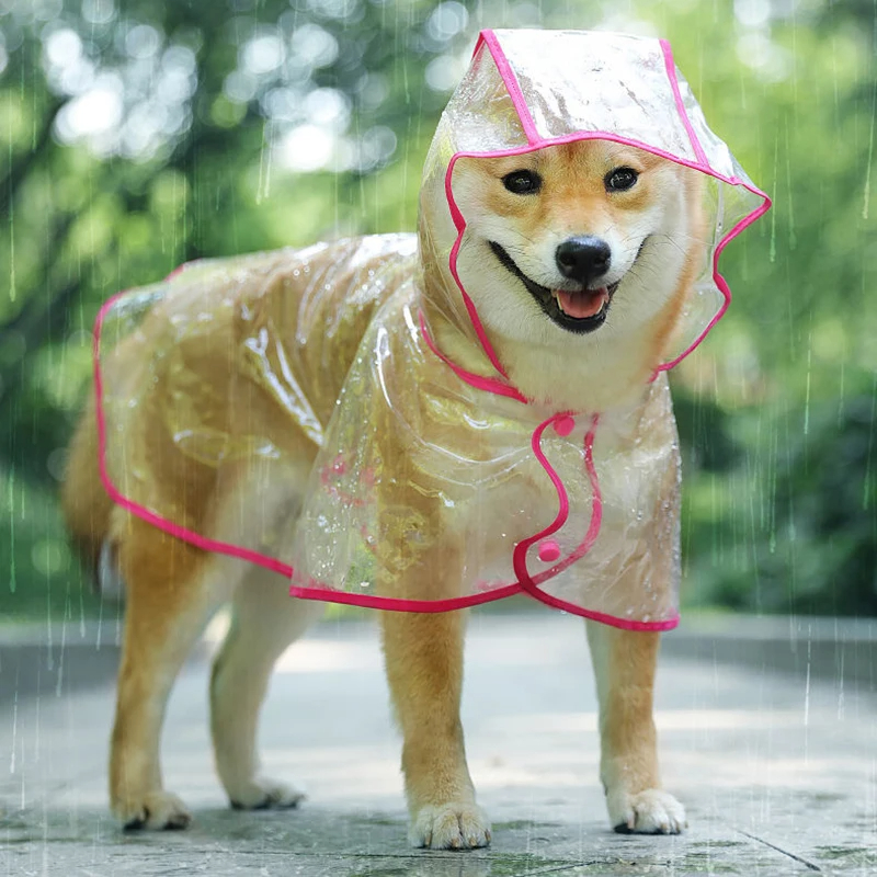 Hond Puppy Transparante Regenkleding Regenjas Waterdichte Jas Met Capuchon Kleding Zacht PVC Kleine Honden Regenjas Puppy Regenponcho: M / green