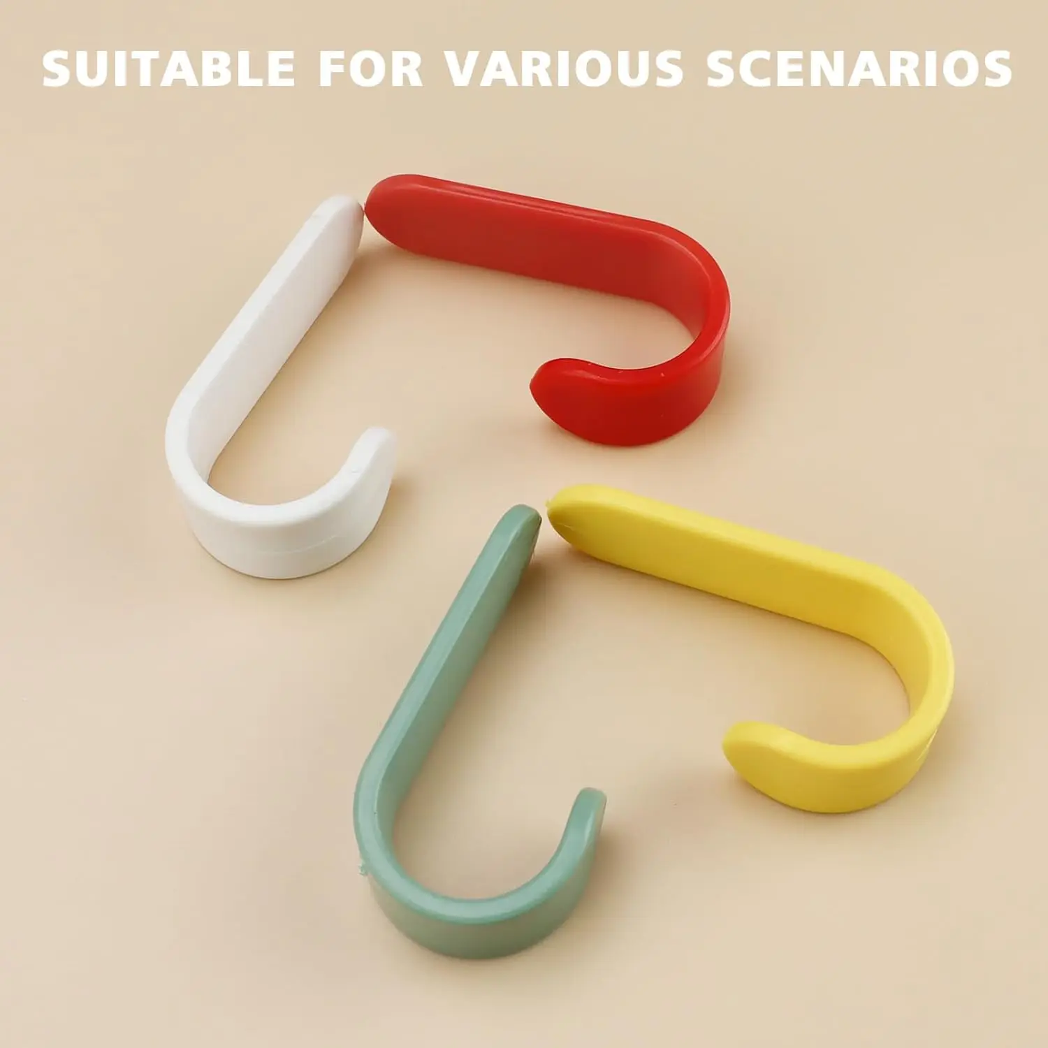 48/6PCS Self Adhesive Wall Hook Strong Without Drilling Coat Bathroom Door Kitchen Towel Hanger Hooks Home Storage Accessories