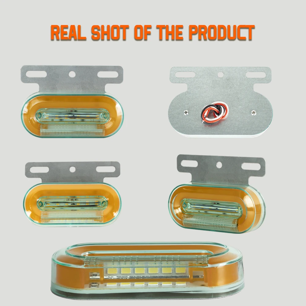 Truck Clearance Lights 12/24V LED Trailer Side Marker Lights Turn Signal Lamp Red White Amber Lorry Tractor Tail Light