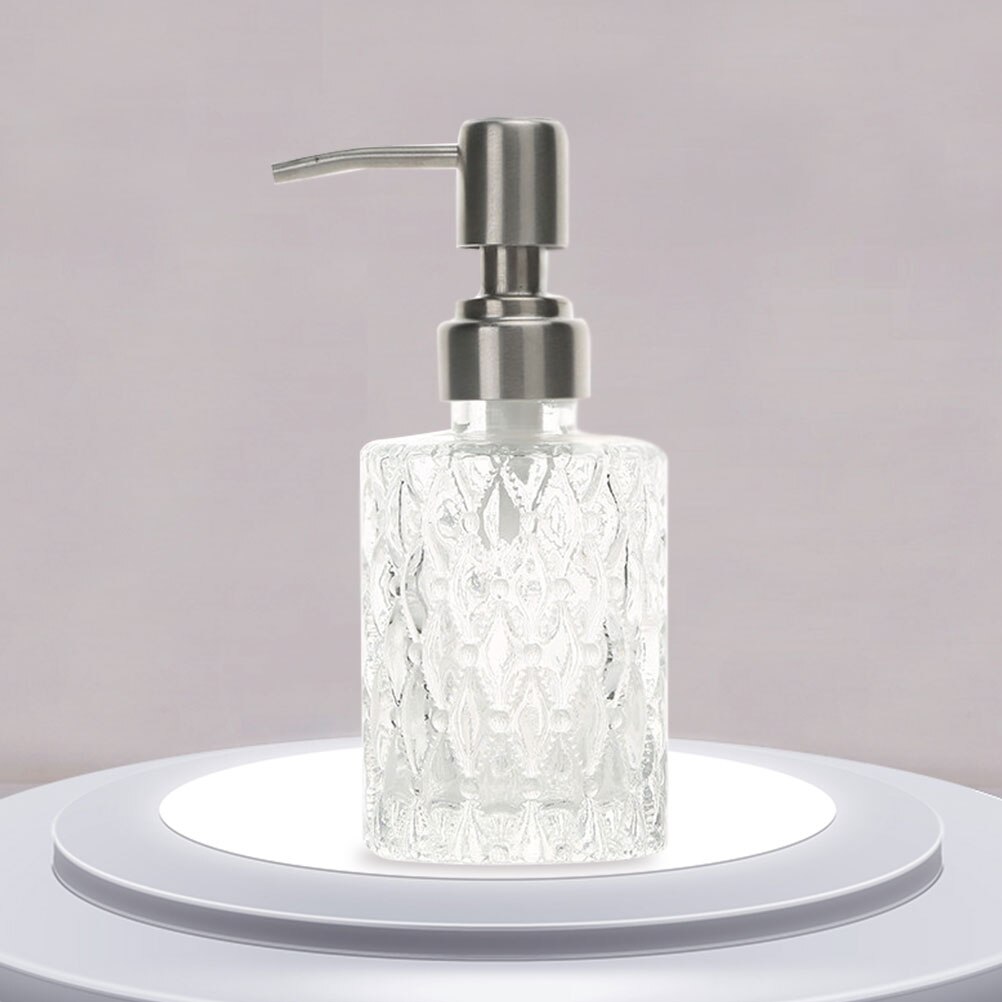 Tomme glasflasker med lotionbeholdere toiletartikler flasker genopfyldelig shampoo emulsion flydende sæbebeholder ansigtsrensevæske