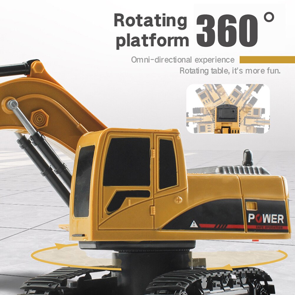 5ch rc excavators, 1/24 engineering crawlers, car vehicles with lights, music, remote control toys