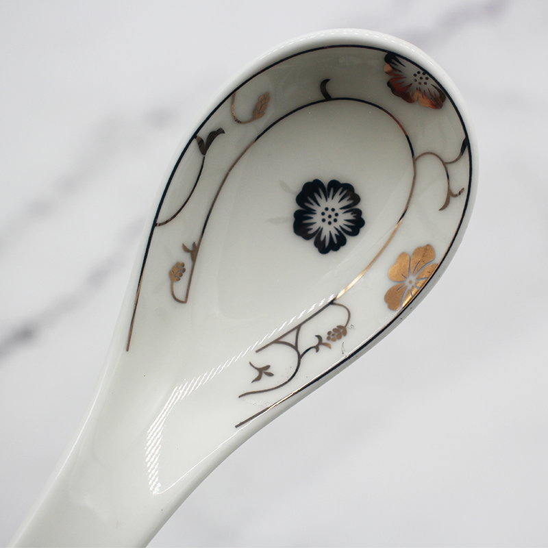 Keramische Aziatische Soeplepel 5.3 "(Ongeveer 13.5 Cm) Chinese Japanse Stijl Voor Ramen Dumplings