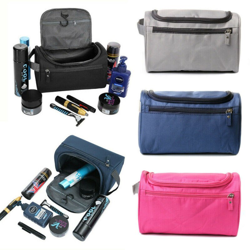 Neceser de viaje impermeable para hombre, organizador de aseo, estuche de cosméticos de afeitado