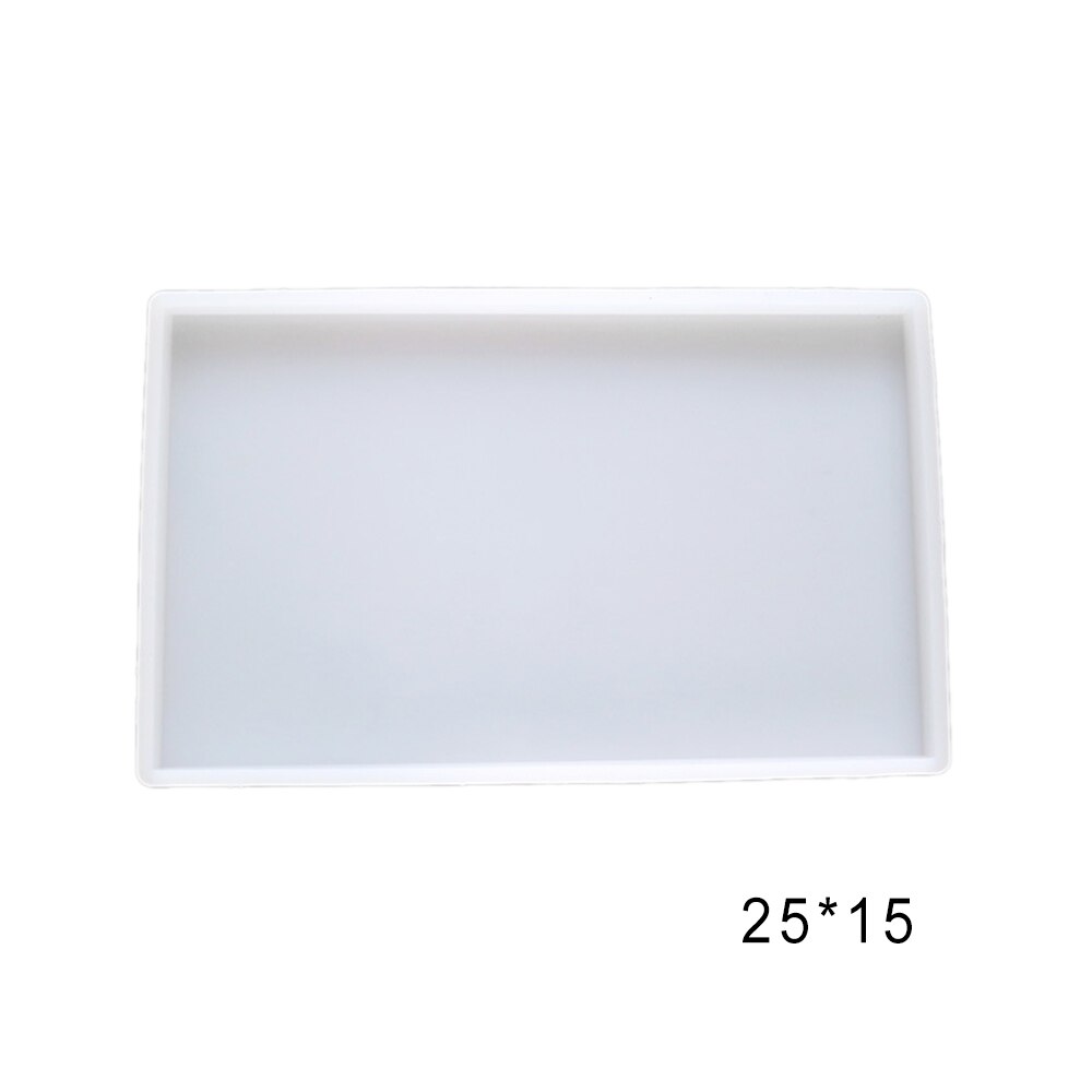 Diy cola epóxi de cristal molde de silicone resina molde mesa fender grande quadrado retangular suprimentos artesanais 25*25/25*15/30*20: 25x15cm