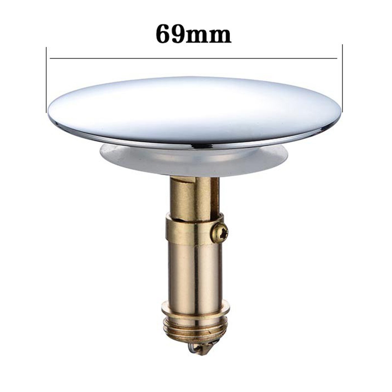 36/38/43/66/69mm Brass Bathtub Plug Replacement Bath Pop Up Waste Plug Only Flat Seal Brass Bathroom Tub Drain Drainer Strainer: 69mm