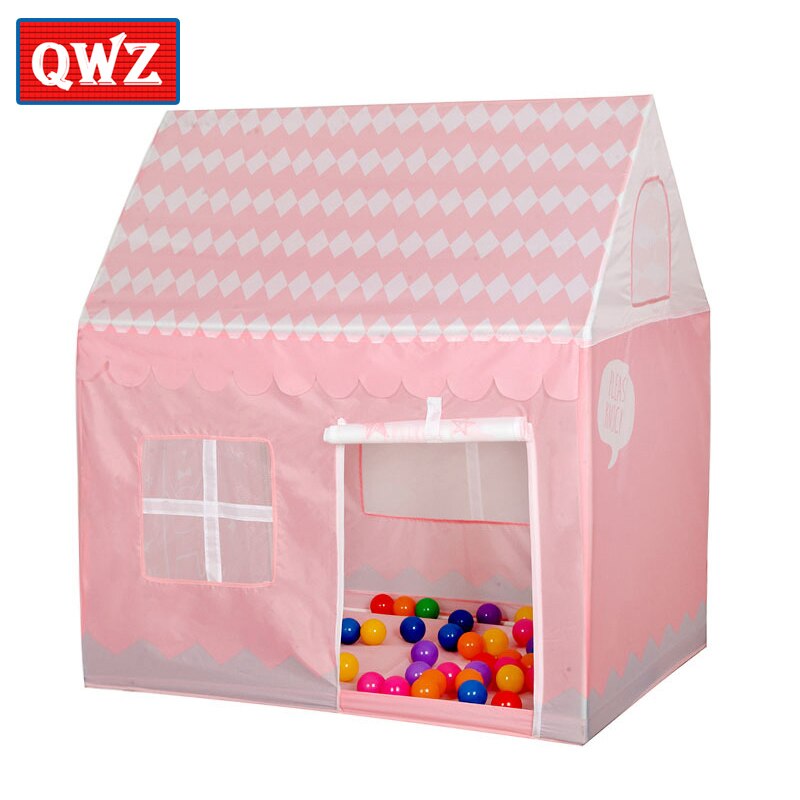 QWZ freundlicher Spielzeug Zelte freundlicher Spielen Zelt Junge Mädchen Prinzessin Schloss drinnen draussen freundlicher Haus Spielen Ball Grube Schwimmbad Spielhaus für freundlicher: QWZ082-LightPink