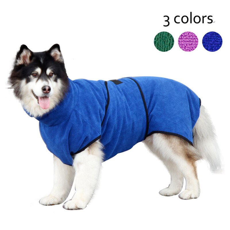 Serviettes de bain absorbantes pour chiens et chats, peignoir à la en fibres ultrafines, serviette de bain à séchage rapide, vêtements d'essuyage pour animaux de compagnie, fournitures pour animaux de compagnie,