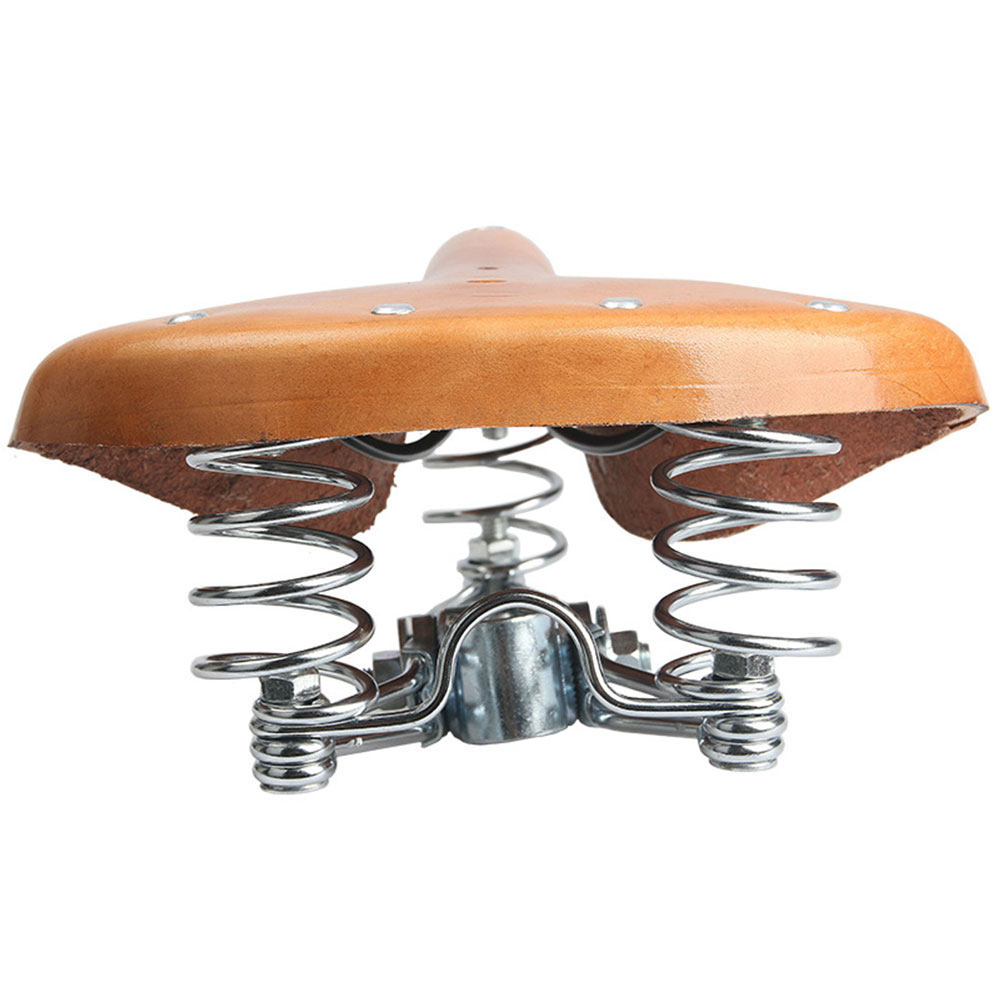 retro Leder 3 Frühjahr Sitz Dämpfung Kissen Radfahren Universal- Komfortable Ersatz Alten Stil Klassische Fahrrad Sattel