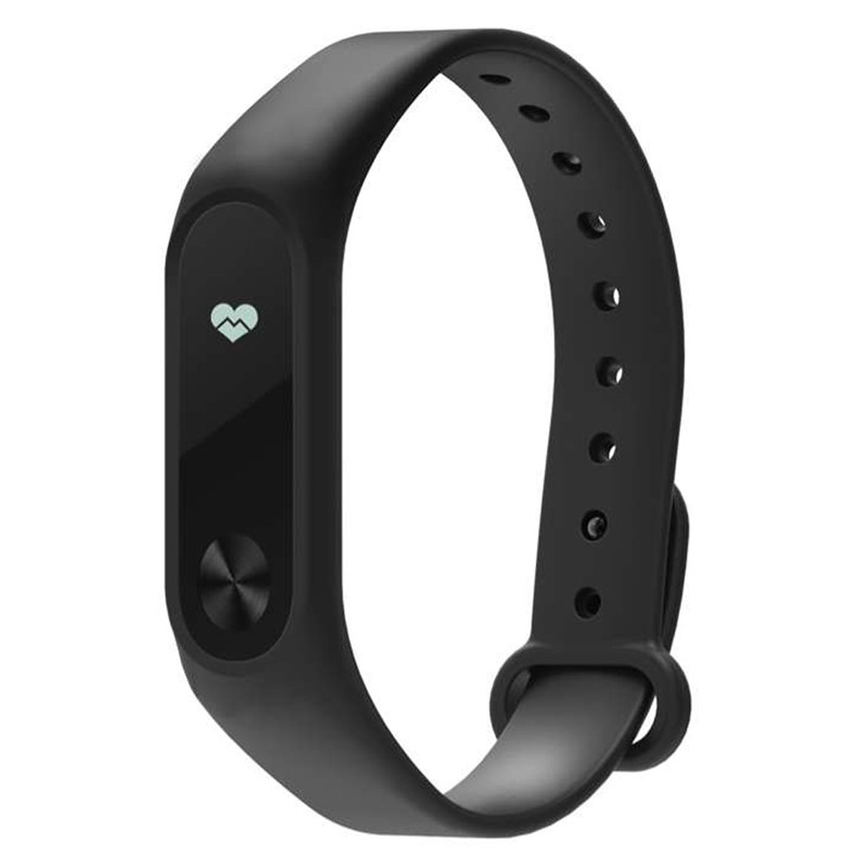 Pulsera para xiaomi mi band 2 Correa de silicona mi band 2 pulsera muñequeras para xiaomi mi band2 smartwatch: Black