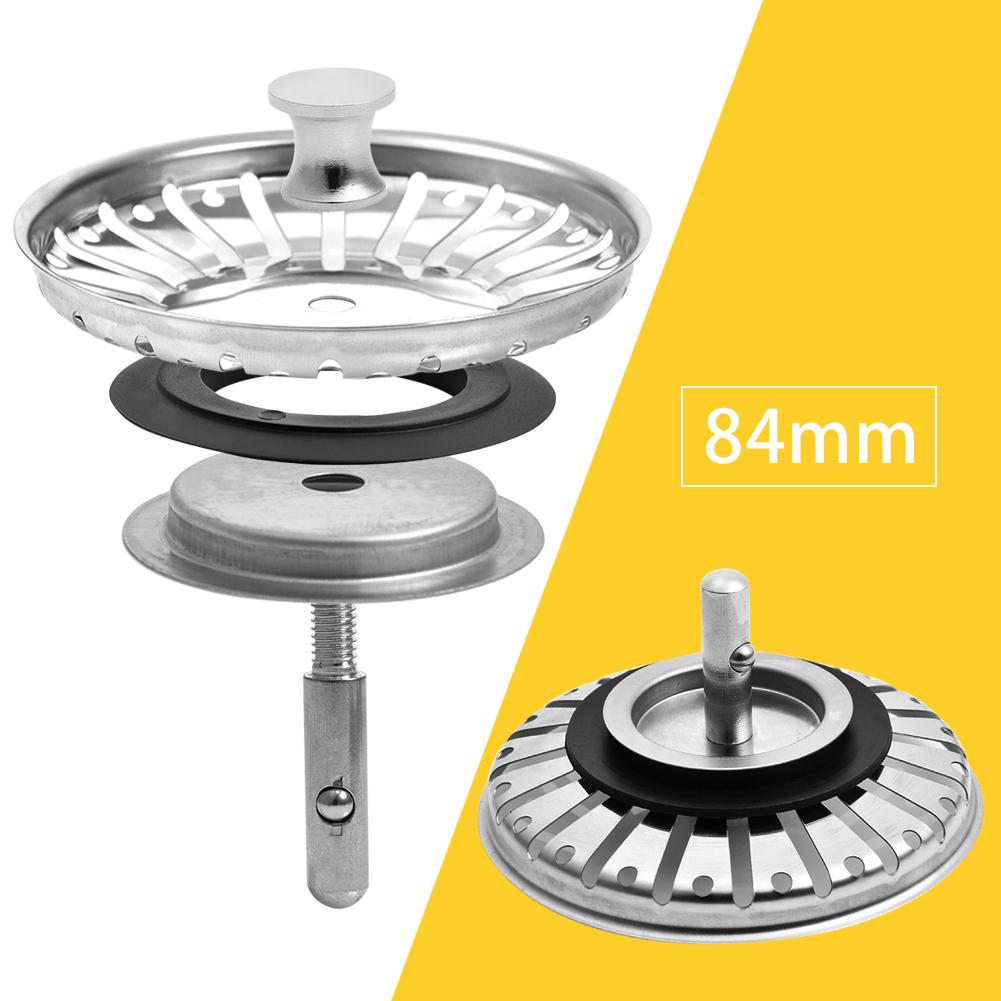 Sink Strainer Plug Kitchen Sink Waste Strainer Plug Stainless Steel Strainer Plug For Kitchen/Bathroom For UK Sinks (79-81-84mm)