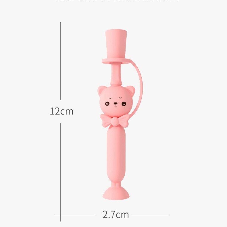 Bear – brosse à dents en Silicone pour bébés de 0 à 3 ans, dessin animé, enfants, formation, -né, lait, fournitures