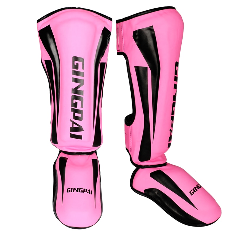 Unge/voksne børn mma boksning skinnebensbeskyttere vrist kickboksning ankelstøtteudstyr karatebeskyttere sanda muay thai leggings deo