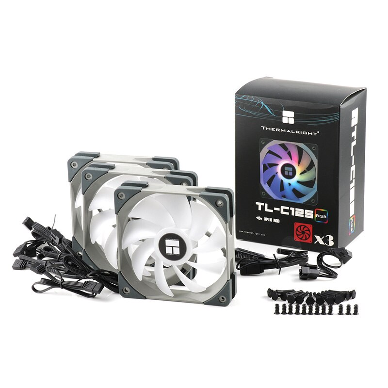 Thermalright Computer Case 12Cm Fan ,5V 3PIN Argb 4PIN Pwm, 120X120X25MM, Max 66.17CFM ,TL-C12S