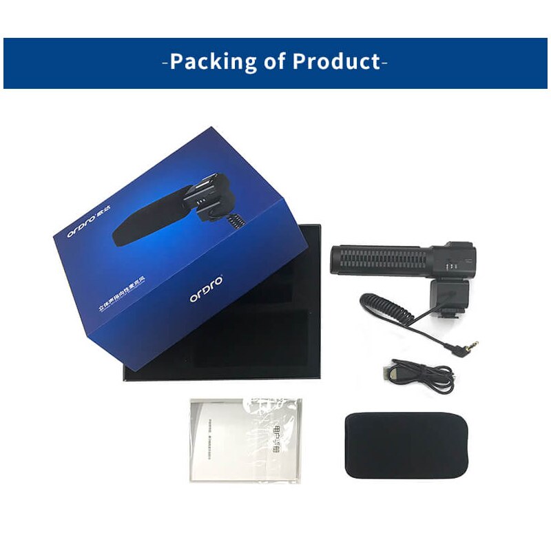 Ordro Video Aufnahme Stereo Mikrofon für DSLR Stereo Kamera Camcorder Nieren Mikrofon für Ordro/Sony/Nikon/Kanon DV