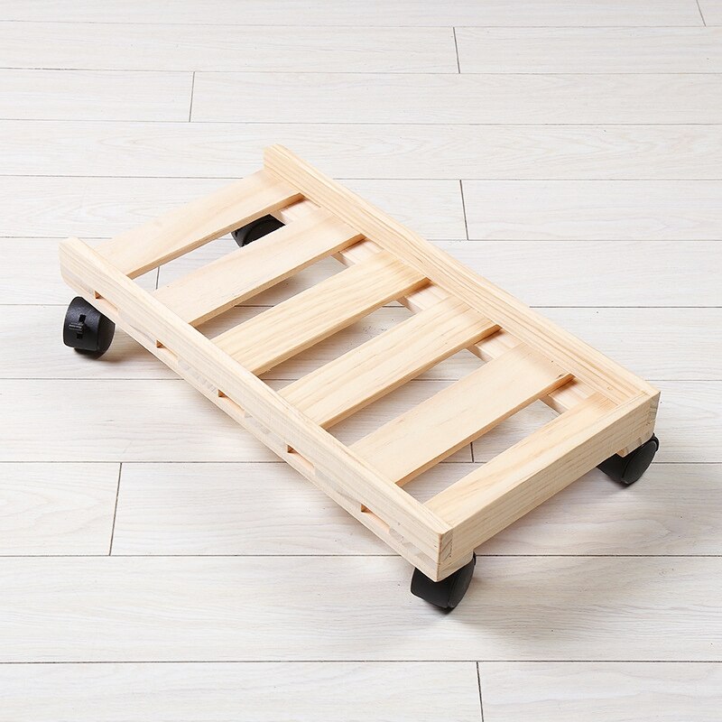 Computer Desktop Main Frame Movable Heat Dissipation Main Frame Movable Solid Wood Chassis Base