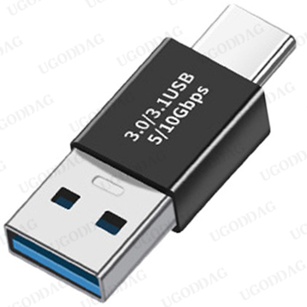 OTG Adapter USB 3.1 Type C Female To USB 3.0 Male Converter 10Gbps Type C to USB 3.0 90 Degrees Angled OTG Connector: Silver