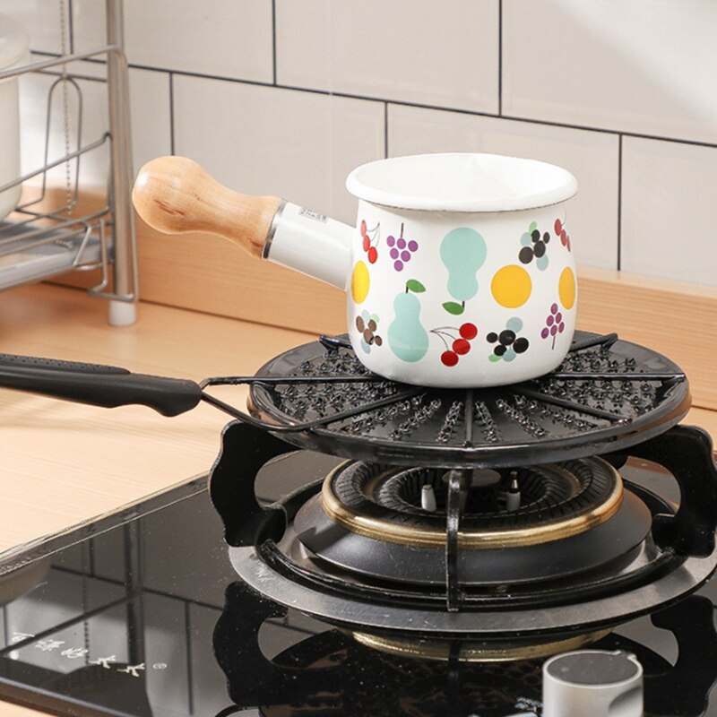 Difusor de calor de esmalte, accesorio de cocina de 19cm, convertidor de conducción de calor por inducción, bandeja de descongelación rápida, placa de descongelación, estufa de Gas