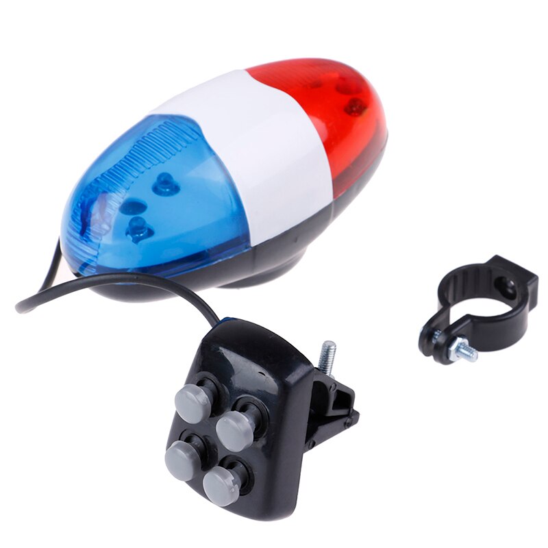 Ycle Klaxon de cyclisme avec 6 lumières LED et 4 sons de sirène – Sirène de police, compatible avec les enfants